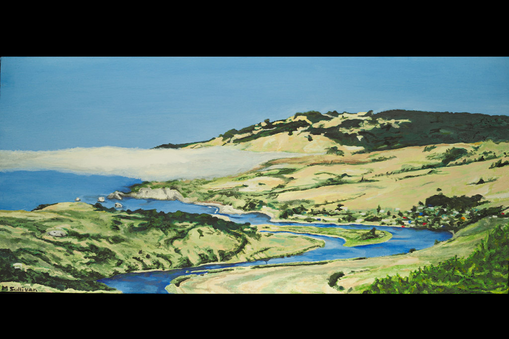 russian river oil painting