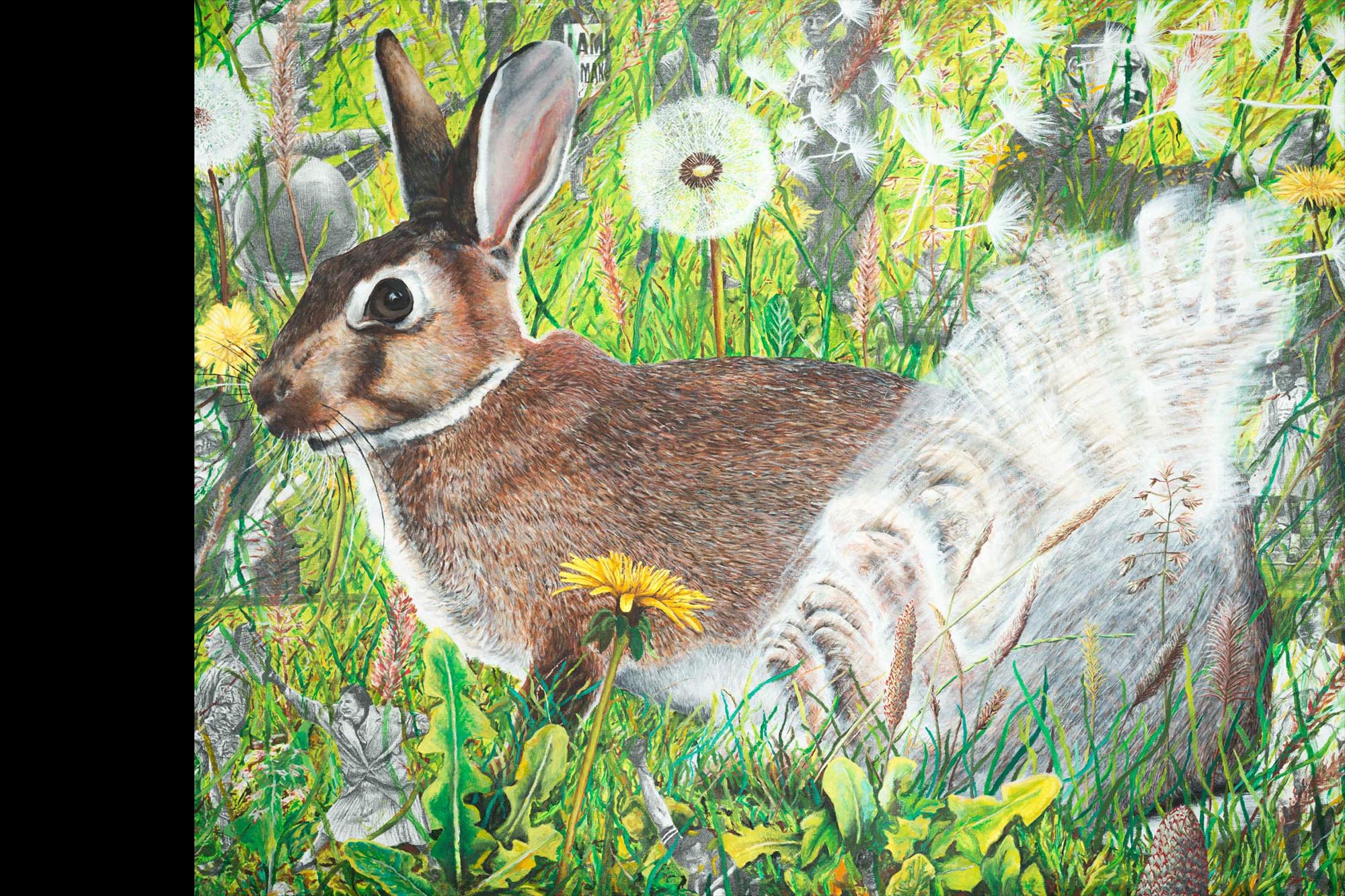 trapped rabbit painting